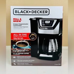Black & Decker Mill & Brew 12 Cup Programmable Coffee Maker. NWT
